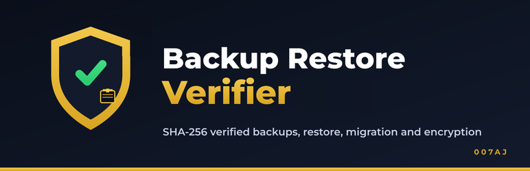 007AJ Backup Restore Verifier Preview Wordpress Plugin - Rating, Reviews, Demo & Download