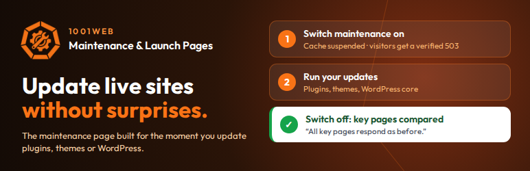 1001Web Maintenance & Launch Pages Preview Wordpress Plugin - Rating, Reviews, Demo & Download
