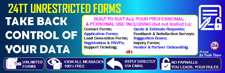24TT Unrestricted Forms Preview Wordpress Plugin - Rating, Reviews, Demo & Download