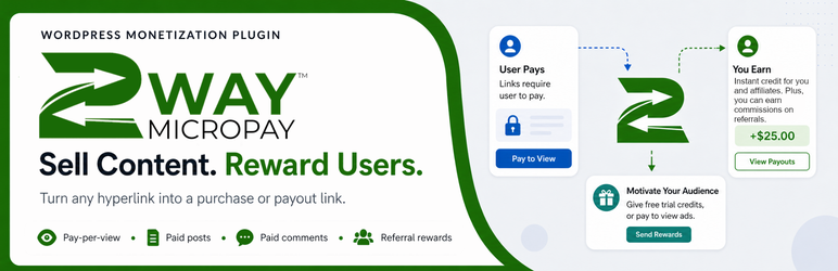 2WayMicropay Preview Wordpress Plugin - Rating, Reviews, Demo & Download