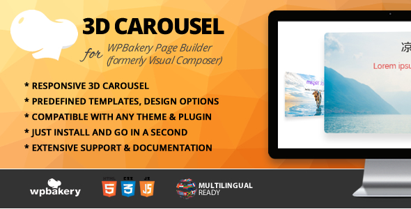3D Carousel Addon For WPBakery Page Builder (formerly Visual Composer) Preview Wordpress Plugin - Rating, Reviews, Demo & Download