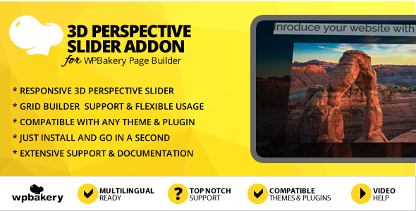 3D Perspective Slider Addon For WPBakery Page Builder Preview Wordpress Plugin - Rating, Reviews, Demo & Download
