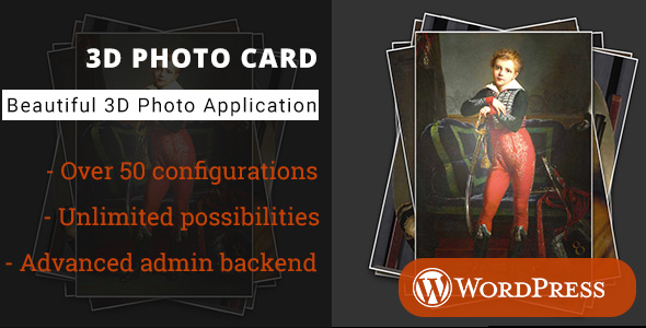 3D Photo Card – WordPress Media Plugin Preview - Rating, Reviews, Demo & Download