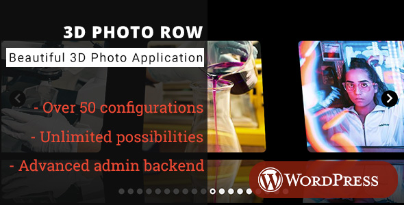 3D Photo Row – WordPress Media Plugin Preview - Rating, Reviews, Demo & Download