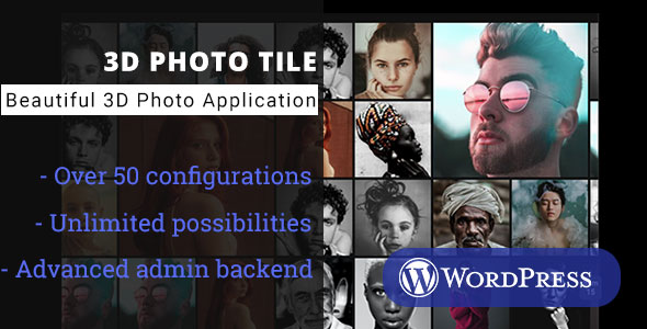 3D Photo Tile – WordPress Media Plugin Preview - Rating, Reviews, Demo & Download