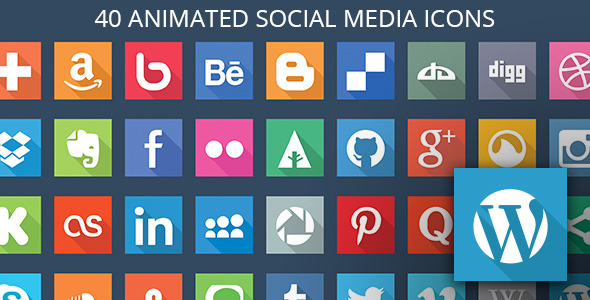 40 Animated SVG Social Media Icons Plugin for Wordpress Preview - Rating, Reviews, Demo & Download
