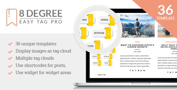 8 Degree Easy Tags Pro – Premium Tagging Plugin For WordPress Preview - Rating, Reviews, Demo & Download