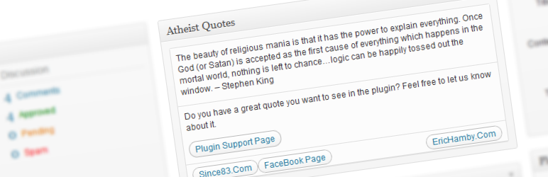 ’83 Atheist Quotes Preview Wordpress Plugin - Rating, Reviews, Demo & Download