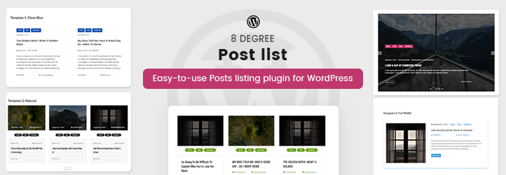 8Degree Posts List Plugin Preview - Rating, Reviews, Demo & Download