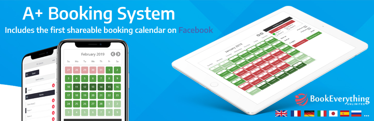A+ Booking System – A+ Booking Calendar Preview Wordpress Plugin - Rating, Reviews, Demo & Download