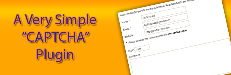A Very Simple Captcha Preview Wordpress Plugin - Rating, Reviews, Demo & Download