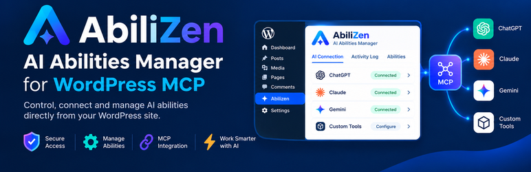 AbiliZen – AI Abilities Manager Plugin for Wordpress MCP Preview - Rating, Reviews, Demo & Download