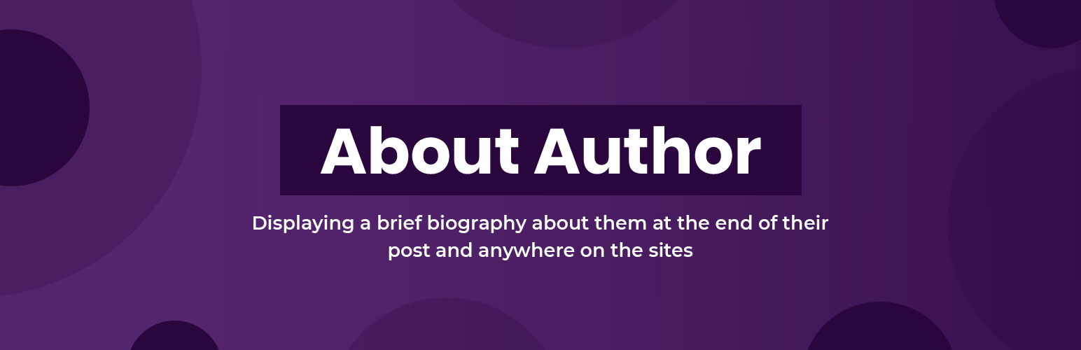 About Author Preview Wordpress Plugin - Rating, Reviews, Demo & Download
