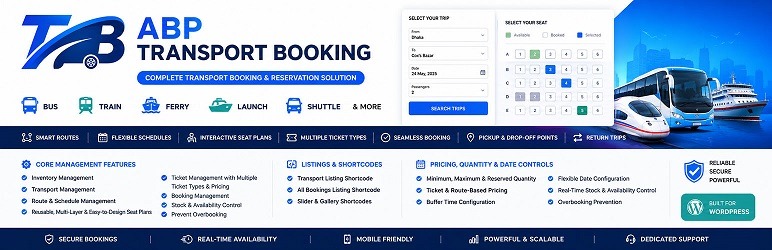 ABP Transport Booking Preview Wordpress Plugin - Rating, Reviews, Demo & Download
