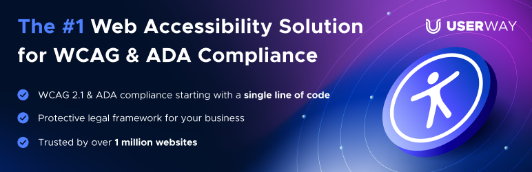 Accessibility By UserWay Preview Wordpress Plugin - Rating, Reviews, Demo & Download