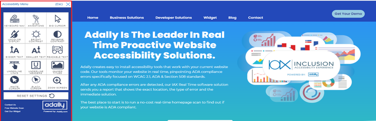 Accessibility Widget By Adally Preview Wordpress Plugin - Rating, Reviews, Demo & Download