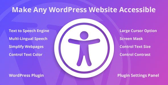 Accessibility WordPress Plugin Preview - Rating, Reviews, Demo & Download