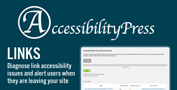 AccessibilityPress: External Links Preview Wordpress Plugin - Rating, Reviews, Demo & Download