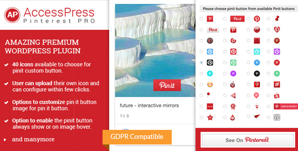 AccessPress Pinterest Pro – Pinterest Plugin For WordPress Preview - Rating, Reviews, Demo & Download
