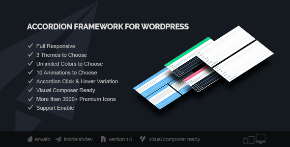Accordion Framework Plugin for Wordpress Preview - Rating, Reviews, Demo & Download
