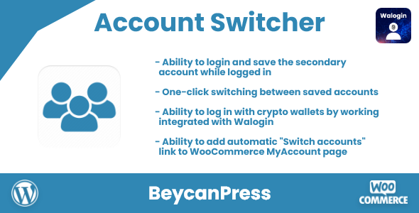 Account Switcher For WordPress (Multiple Accounts Plugin) Preview - Rating, Reviews, Demo & Download