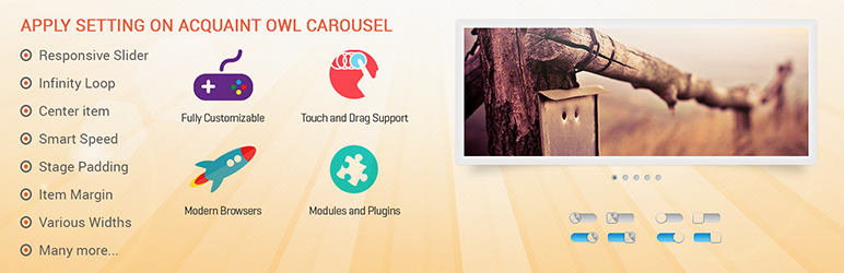 Acquaint Owl Carousel Preview Wordpress Plugin - Rating, Reviews, Demo & Download