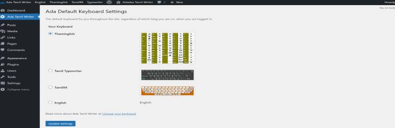 Ada Tamil Writer Preview Wordpress Plugin - Rating, Reviews, Demo & Download