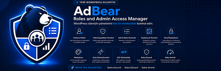 AdBear Roles And Admin Access Manager Preview Wordpress Plugin - Rating, Reviews, Demo & Download