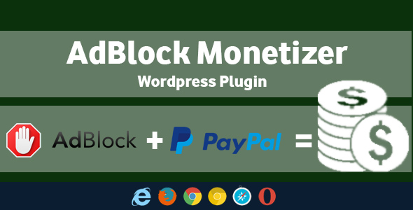 AdBlock Monetizer – Wordpress Plugin Preview - Rating, Reviews, Demo & Download