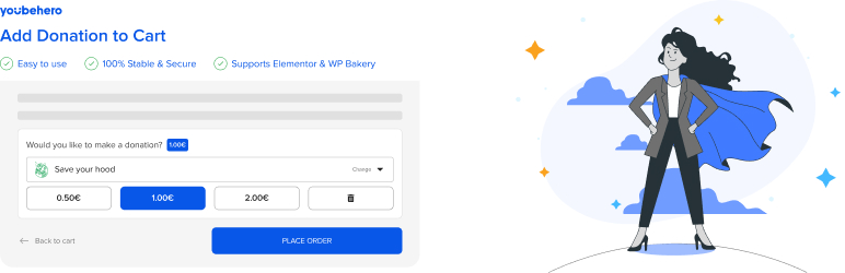 Add Donation To Cart Preview Wordpress Plugin - Rating, Reviews, Demo & Download