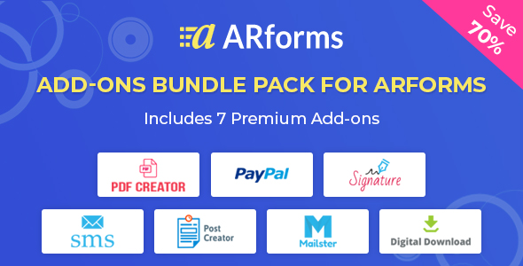 Add-on Bundle For ARForms – WordPress Form Builder Preview - Rating, Reviews, Demo & Download