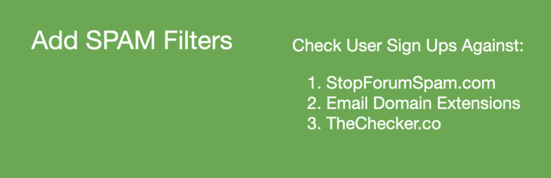 Add Spam Filters Preview Wordpress Plugin - Rating, Reviews, Demo & Download