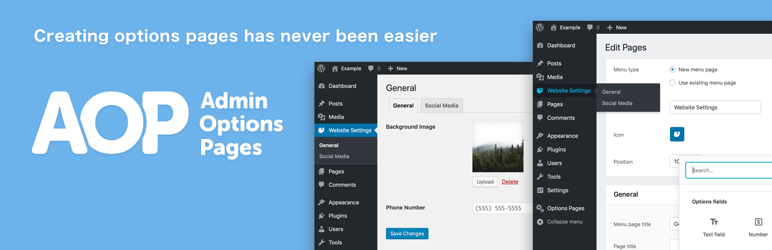 Admin Options Pages Preview Wordpress Plugin - Rating, Reviews, Demo & Download
