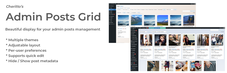 Admin Posts Grid Preview Wordpress Plugin - Rating, Reviews, Demo & Download