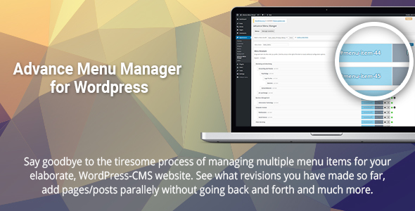 Advance Menu Manager Preview Wordpress Plugin - Rating, Reviews, Demo & Download