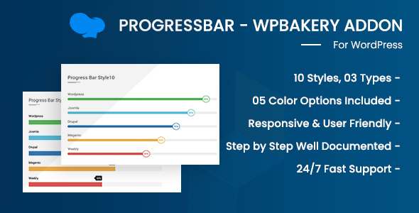 Advance Progress Bar – WPBakery Addon Preview Wordpress Plugin - Rating, Reviews, Demo & Download