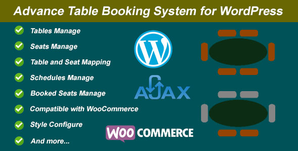 Advance Table Booking Plugin for Wordpress And WooCommerce Preview - Rating, Reviews, Demo & Download