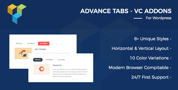 Advance Tabs For Visual Composer Preview Wordpress Plugin - Rating, Reviews, Demo & Download