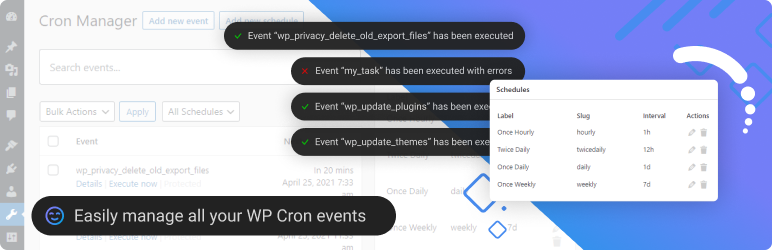 Advanced Cron Manager – Debug & Control Preview Wordpress Plugin - Rating, Reviews, Demo & Download