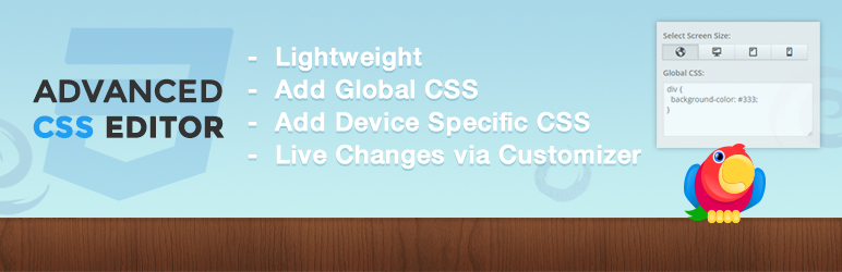 Advanced CSS Editor Preview Wordpress Plugin - Rating, Reviews, Demo & Download