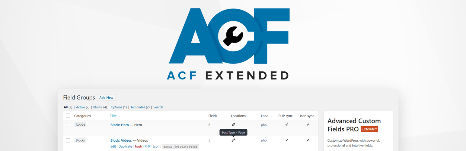 Advanced Custom Fields: Extended Preview Wordpress Plugin - Rating, Reviews, Demo & Download