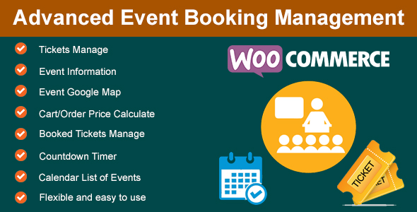 Advanced Event Booking Management For WooCommerce Preview Wordpress Plugin - Rating, Reviews, Demo & Download