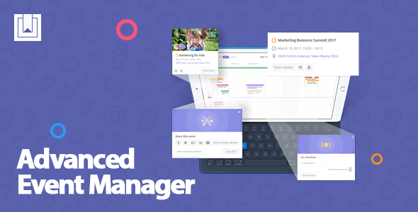 Advanced Event Manager – WordPress Calendar Plugin Preview - Rating, Reviews, Demo & Download