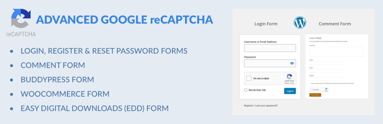 Advanced Google ReCAPTCHA Preview Wordpress Plugin - Rating, Reviews, Demo & Download