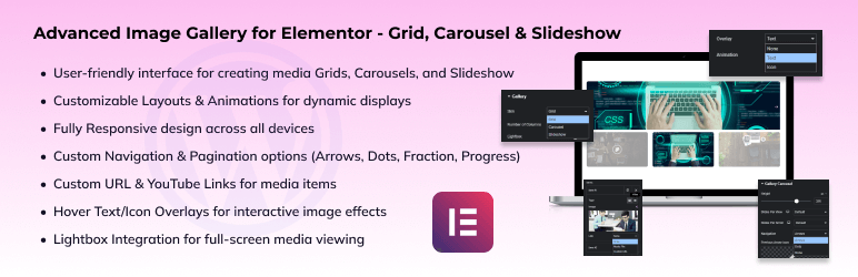 Advanced Image Gallery For Elementor – Grid, Carousel & Slideshow Preview Wordpress Plugin - Rating, Reviews, Demo & Download