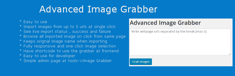 Advanced Image Grabber Preview Wordpress Plugin - Rating, Reviews, Demo & Download