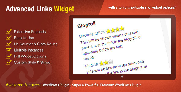 Advanced Links Widget – WordPress Premium Plugin Preview - Rating, Reviews, Demo & Download
