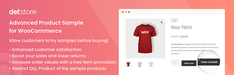 Advanced Product Sample For WooCommerce Preview Wordpress Plugin - Rating, Reviews, Demo & Download