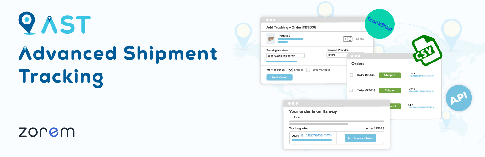 Advanced Shipment Tracking For WooCommerce Preview Wordpress Plugin - Rating, Reviews, Demo & Download