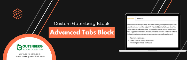 Advanced Tabs Gutenberg Block Preview Wordpress Plugin - Rating, Reviews, Demo & Download